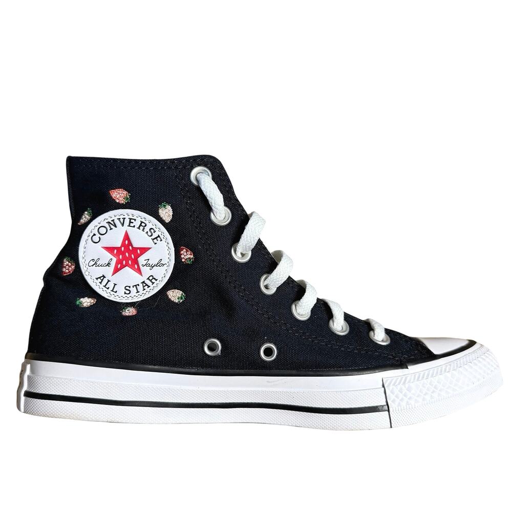 Converse Chuck Taylor All Star Sneakers Strawberry Embroidered Hi Top Women’s 7